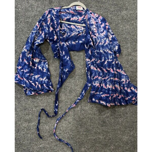 The Bombchel Factory Traditional Liberian African Long Sleeve Blue Cover-Up